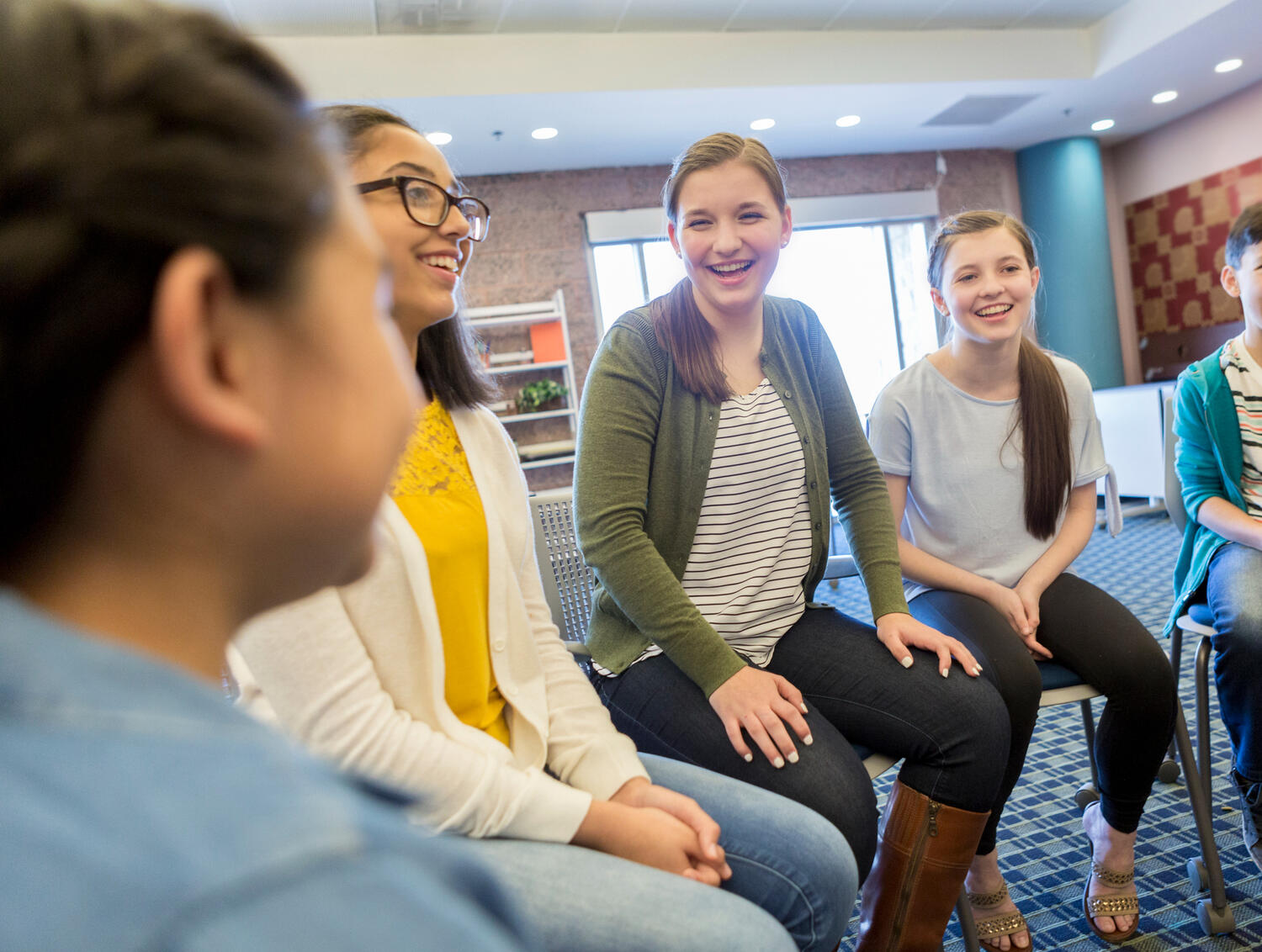 Students learning generosity